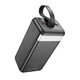 Павербанк HOCO J123C Power Bank 60000mAh/22.5W/222Wh/3USB/Type-C/Lightning с быстрой зарядкой QC3.0+PD3.0 Black - изображение 6