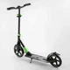 Самокат двухколесный алюминиевый Best Scooter Big Wheels черный с зелёным 93427 - изображение 8