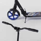 Самокат двухколесный алюминиевый складной Best Scooter Scratch колёса 200 мм черный с синим 73193 - изображение 2