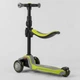 Детский самокат - трансформер 2-в-1 с подсветкой Best Scooter до 60 кг серый с болотным JS-20815 - изображение 4