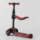 Дитячий самокат - трансформер 2-в-1 з підсвічуванням Best Scooter до 60 кг чорний JS-10711 - зображення 4