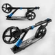 Самокат двухколесный алюминиевый Best Scooter Big Wheels черный с синим 40824 - изображение 3