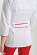 Блуза медицинская СпецМед Сакура 50 Белый с красным - изображение 5