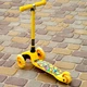 Детский складной трехколесный самокат SPORT KIDS 2581 с подсветкой колес Желтый - изображение 2