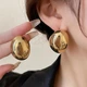 Серьги бижутерия "Минимализм овалы" jeweston Золотистого цвета - изображение 8