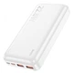 Внешний портативный аккумулятор Павербанк HOCO J101A Astute 20000mAh 22.5W 2USB/1Type-C с быстрой зарядкой QC3.0+PD3.0 White - изображение 4