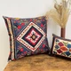 Подушка диванна з оксамиту Народний стиль орнамент ромб 45x45 см - зображення 3