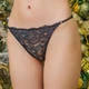 Трусики-стринги женские кружевные на регуляторах Felisiya Lingerie Черный 204-170нг One size - изображение 4
