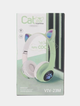 Беспроводные наушники Bluetooth Cat VIV-23 microSD с подсветкой зелёные - изображение 4