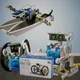 Дитячий конструктор робот-трансформер Solar Robot Kit 14 в 1 на сонячних батареях синій трюковий робот - зображення 2