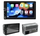 Универсальная автомагнитола 2din Магнитола Pioneer 7018 USB+SD+Bluetooth короткая база с пультом и подсветкой - изображение 2