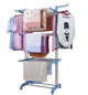 Многоярусная сушилка для белья, одежды Garment rack with wheels складная, вертикальная, 3 яруса - изображение 4