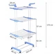Многоярусная сушилка для белья, одежды Garment rack with wheels складная, вертикальная, 3 яруса - изображение 9