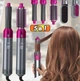 Стайлер для волосся 5 в 1 + коробка чохол HAIR BRUSH для укладання зі змінними насадками рожевий - зображення 5