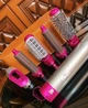Стайлер для волосся 5 в 1 + коробка чохол HAIR BRUSH для укладання зі змінними насадками рожевий - зображення 7