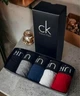 Набір чоловічих трусів Calvin Klein 5 шт різнокольорові базові боксери бавовна в подарунковій упаковці, розмір М - зображення 9