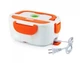 Електричний ланч бокс Lunchbox з підігрівом 220V помаранчевий, контейнер-термос для їжі, обідів, місткий судочок - зображення 1