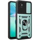 Чехол Fiji Camera Defence для Motorola G32 бампер с защитой камеры и подставкой Green - изображение 1