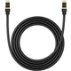 Сетевой кабель Baseus High Speed CAT8 40Gigabit Ethernet Cable (Round Cable) 2m (B0013320A111-03) Cluster Black - изображение 1