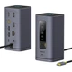 USB-хаб Baseus Spacemate Series 11-in-1 (MAC) Docking Station Type-C to HDMI 4K@60Hz x3 + USB-A x4 + USB-C x2 + RJ45 x1 + 3.5mm Audio x1 (B00568101813-01) Space Grey - изображение 1
