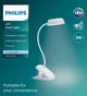 Philips Настільна лампа LED Reading Desk lamp Donutclip, білий - зображення 3