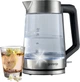 Gorenje Электрочайник 1.7л, 2,200 Вт, strix контроль, стекло, белый - изображение 4