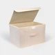 Ящик для зберігання з кришкою MBM HOME TH-07 L CREAM кремовий - зображення 1