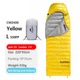 Спальный мешок пуховый Naturehike CW400 NH18C400-D p-р L желто-серый 220 см (6976507666848) - изображение 3