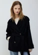 Жіночий двобортний укорочений плащ Н&М (57694) XS Чорний - изображение 1