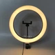Кільцева світлодіодна Led-лампа YQ 30 cm тримачем для телефона та кріпленням під штатив - QX-300, чорна - зображення 4