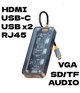 Док-станция USB-хаб 10в1 ASOMETECH (Type-C to 4K HDTV/VGA/SD/TF Card/USB 3.0/3.5mm/PD Fast Charge) 100 Вт - изображение 6
