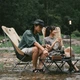 Складное кресло Naturehike YL06 Alu Folding Moon Chair NH18Y060-Z, бежевого цвета - изображение 4