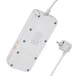 Мережевий подовжувач HOCO AC22 1.5м Sunlight 4-bit PD30W/1C3A desktop socket EU 4xUSB Black-White (6942007629782) - зображення 3