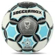 Мяч футбольный №5 CRYSTAL SOCCERMAX FB-7997 (№5, 5 сл., сшит вручную, Белый-голубой) - изображение 3