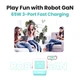 Зарядное устройство UGREEN CD361 Nexode RG 65W Robot Design 3-Port GaN Fast Charger QC4.0 PPS для MacBook Pro/Air, iPad, iPhone 16 15 14 13 Pro Max, Galaxy S24 Ultra, Dell XPS Pink Blue (35855) - изображение 3