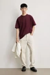 Футболка H&M Loose Fit M бордовий 0608945126 - изображение 2