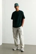 Футболка H&M Loose Fit L темно-зелений 0608945095 - зображення 3