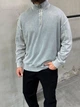 Мужской свитшот DIfransel Half Zip XL светло-серый - изображение 2
