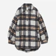 Куртка демисезонная удлиненная женская H&M 060972364_shacket S Черно-бежевый/Клетка (KOZ6666000331731) - изображение 3