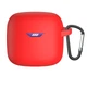 Силиконовый чехол для наушников JBL Tune Flex, Hang Case, красный, ультратонкий защитный кейс толщиной 2 мм, защита от царапин, пыли и ударов, компактный, с карабином для крепления, ArmorStandart (ARM79921) - изображение 1