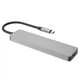 Hub Type-C Proove Iron Link 7 in 1 2 Type-C 2 USB 3.0 HDMI 30Hz SD TF Silver (6901113155004) - obraz 3