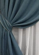 Комплект готовых штор VR-Textil Микровелюр Petek № 1489ш Серо-голубой 150х270 см 2 шт (33-0442) - изображение 5