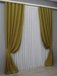 Комплект готових штор VR-Textil Мікровелюр Petek № 1503ш Гірчичний 150х290 см 2 шт (33-0393) - зображення 3