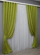 Комплект готових штор VR-Textil Мікровелюр Petek № 1500ш Салатовий 150х270 см 2 шт (33-1043) - зображення 3