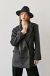 Шерстяная шляпа Федора с декором и цепочкой TREND HAT черная - изображение 4