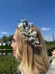 Вінок для волосся / весільний віночок блакитний на голову з квітами «Дніпровські хвилі» 22*22*7 см - зображення 4