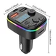 Автомобильный FM-трансмиттер Bluetooth 5.0 FM-передатчик 2 USB + TypeC ресивер, модулятор, плеер MP3 black - изображение 6