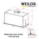Белая сенсорная мощная полновстраиваемая кухонная вытяжка WEILOR PBSR 62301 FULL GLASS WH 1100 LED Strip, 60см - изображение 2