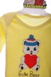 Боди с длинным рукавом интерлок Cute Bear Findik желтое 62 см (41509) - изображение 2