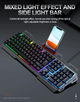 Игровая проводная клавиатура TWolf T16 c RGB подсветкой и подставкой для телефона Black - изображение 8